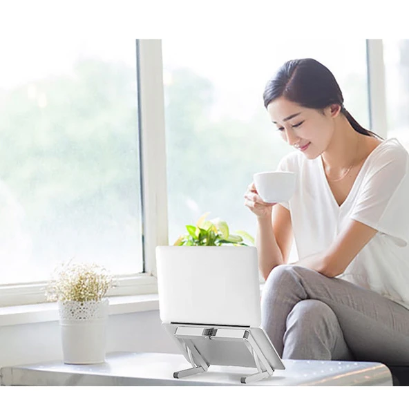 N1 Metal Macbook Notebook Kitap Okuma Standı Katlanabilir - 3