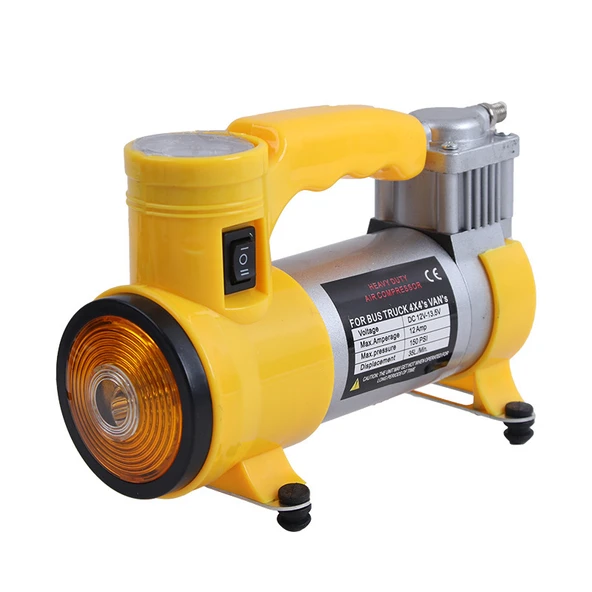 Araba Oto Araç Lastik Şişirme Pompası Metal Gövde Kompresör - 4