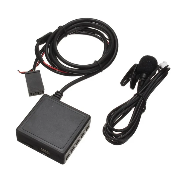 Ford Focus Fiesta Mondeo CMax ile Uyumlu Bt 5.0 Mikrofonlu Aux Adaptörü Sku5 Usb Tf Kart Girişi