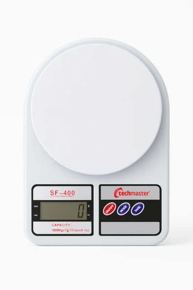 Techmaster Dijital Hassas 10 Kg Mutfak Terazisi Tartısı Lcd Ekranlı