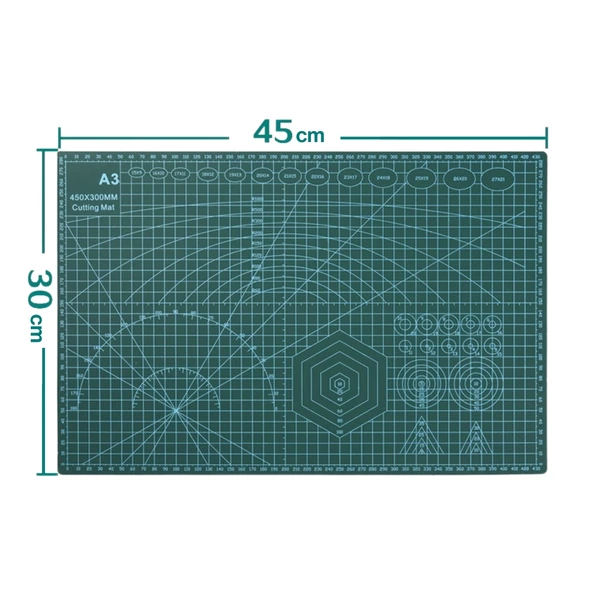 Kesme Matı Cutting Mat Kesim Altlığı A3 Ebatında 45cm x 30cm - 2