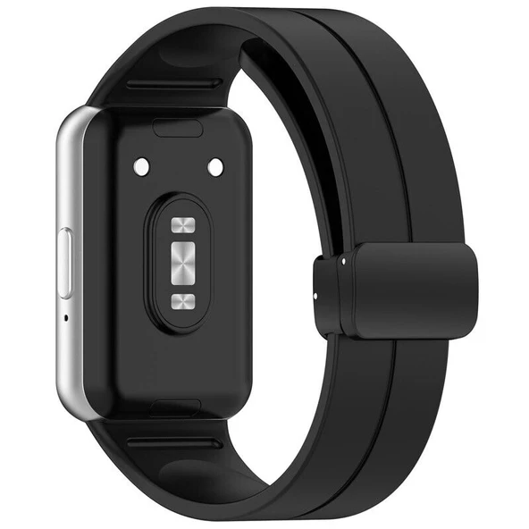 Samsung Galaxy Fit 3 R390 Uyumlu Manyetik Mıknatıslı Band Silikon Kordon Kayış - Resim 2