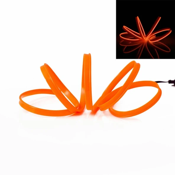 Araç Araba İçi Torpido Şerit Ledi Renkli İp Neon İp Led 2 Metre - 9