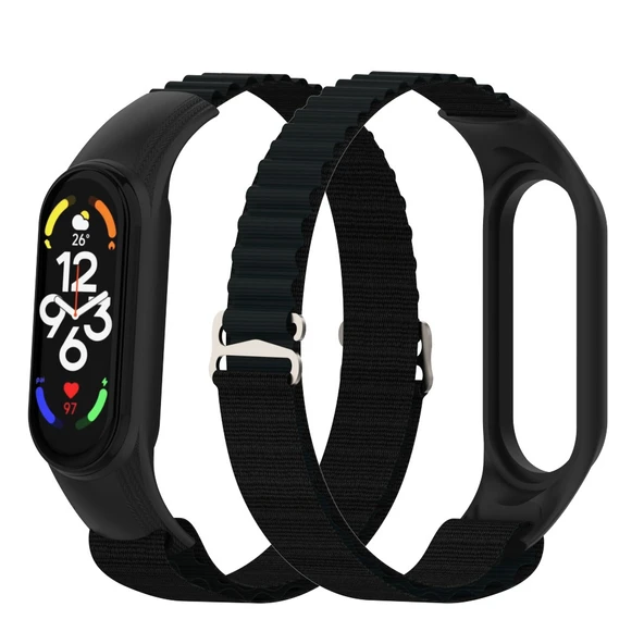 Xiaomi Mi Band 3 4 5 6 7 Uyumlu Alpine Loop Örgü Kordon Kayış - Resim 6