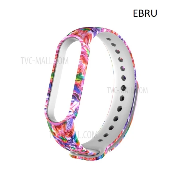 Xiaomi Mi Band 5 Mi Band 6 Mi Band 7 Uyumlu Desenli Silikon Kordon - Resim 4