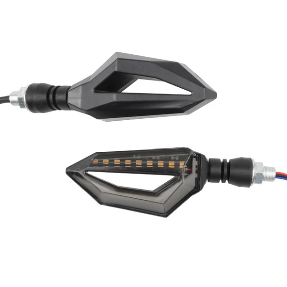 Motosiklet Led Kayar Sinyal Led Lambası 12V Su Geçirmez ZXD-05 - Resim 7
