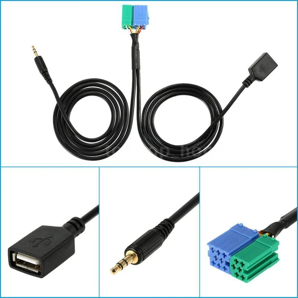 Kia Hyundai ile Uyumlu Usb ve Aux Kablosu Sku22