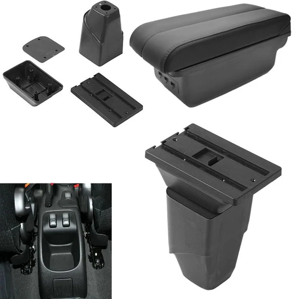 Peugeot 206 ile Uyumlu 2010-2020 Delmesiz Vidasız Kol Dayama Kolçak - 2