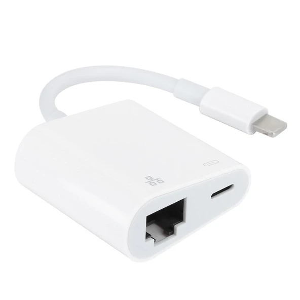 iPhone iPad Lightning ile Uyumlu Rj45 Ethernet Gigabit Adaptörü Otg NK1035H