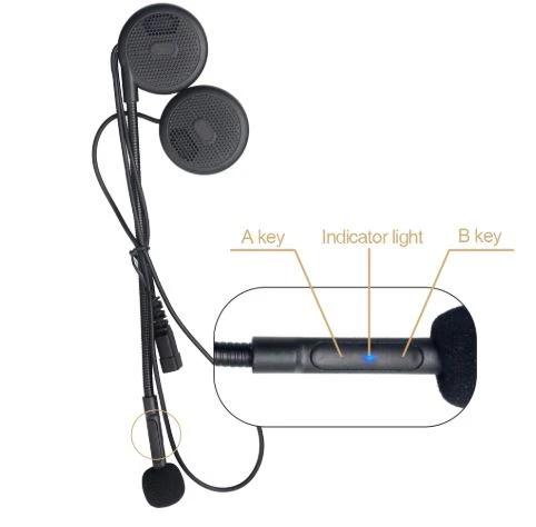 FreedConn L1M-S ile Uyumlu Bluetooth İntercom Motosiklet Kaskı Kulaklık - 2