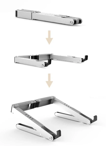 N1 Metal Macbook Notebook Kitap Okuma Standı Katlanabilir - 7