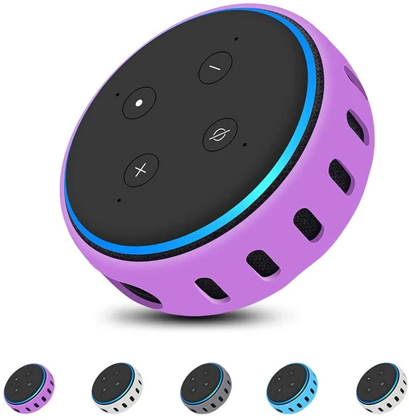 Amazon Echo Dot 3. Nesil Akıllı Hoparlör Silikon Kılıf Koruma Kabı - 7
