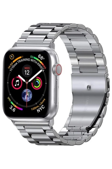 Apple Watch 7 8 9 10 Ultra 2 44 45 46 49mm Uyumlu Çelik Kordon - Resim 8