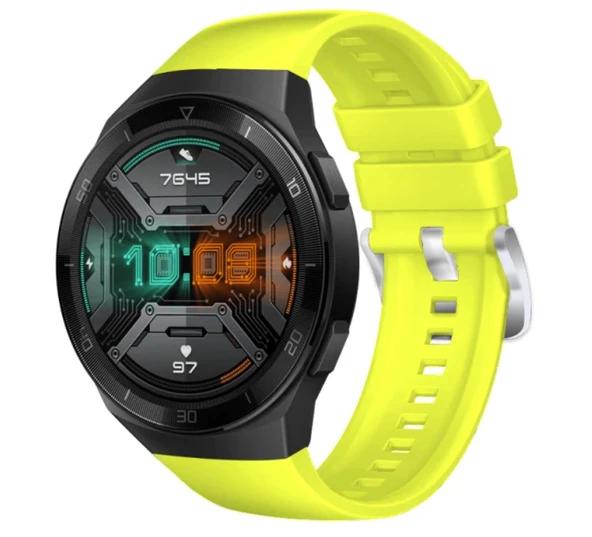 Huawei Watch Gt2e Tam Uyumlu Pim Tasarım Silikon Kordon Kayış - Resim 7