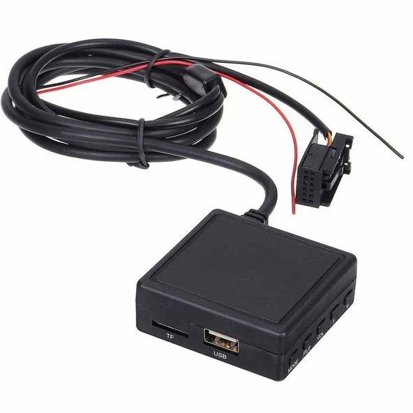 Bmw E85 83 Z4 X3 Mini Cooper ile Uyumlu Bt 5.0 Mikrofonlu Aux Adaptörü Sku10 Usb Tf Kart Girişi