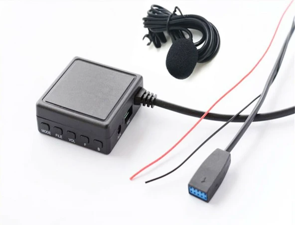 Bmw E46 3.20 3.23 3.28 3.30 ile Uyumlu Bt 5.0 Mikrofonlu Aux Adaptörü Sku3 Usb Tf Kart Girişi