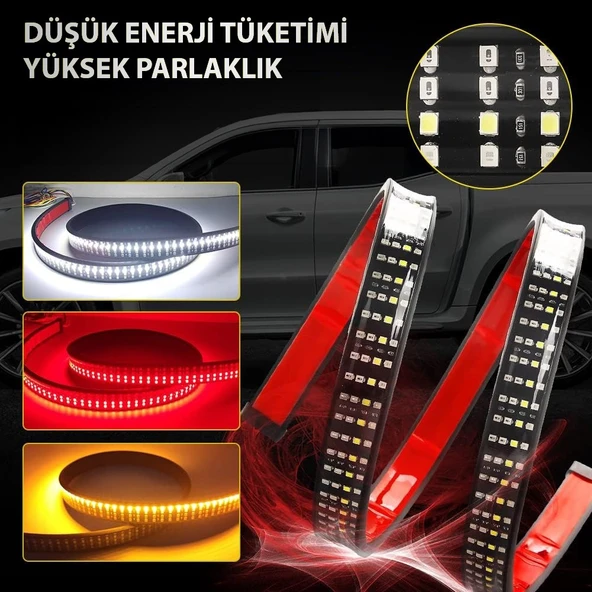 Pick Up Off Road 4x4 Bagaj 4 Sıra Kayan LED Sinyalli 5 Modlu 150cm - 10