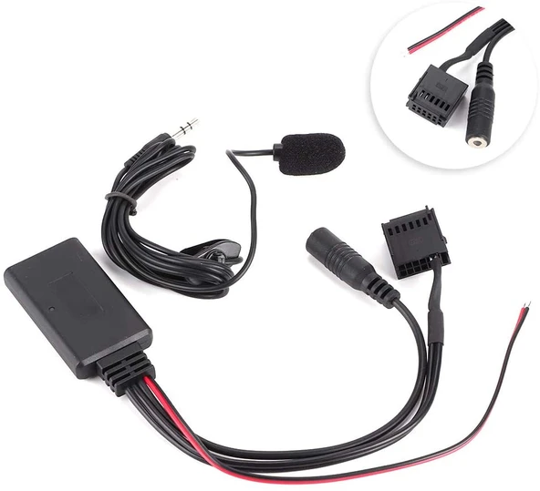 Ford Focus Mondeo Transit 6000CD ile Uyumlu Bt Mikrofonlu Aux Adaptör Sku63