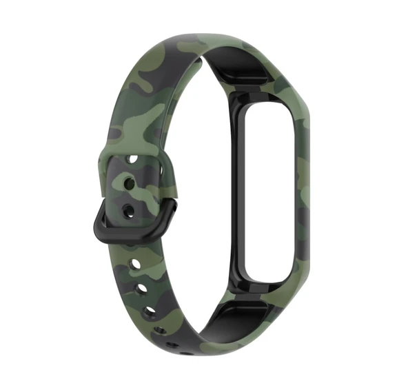 Samsung Galaxy Fit 2 R220 Uyumlu Kamuflaj Desenli Kordon Kayış - Resim 4