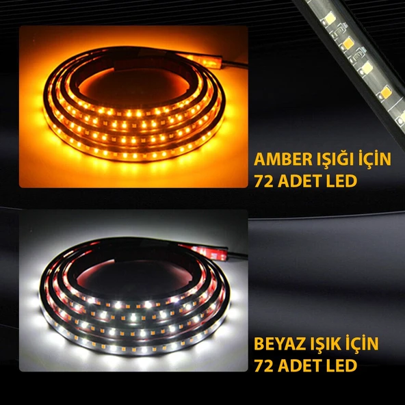 Pick Up Off Road Karavan Suv Yan Basamak Ledi DRL Sinyalli 150cm - 7