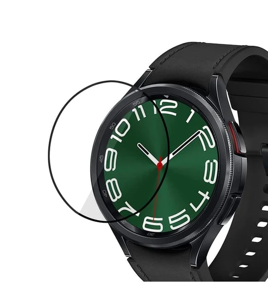 Samsung Galaxy Watch 6 Classic ile Uyumlu 47mm 3D Hd Full Ekran Koruyucu - Resim 4