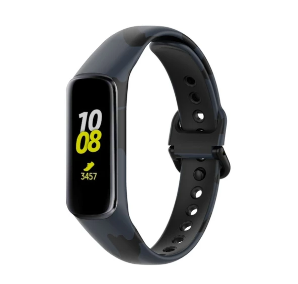 Samsung Galaxy Fit 2 R220 Uyumlu Kamuflaj Desenli Kordon Kayış - Resim 3