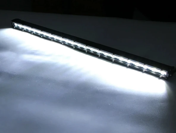18W 6 Led Tek Sıra Yayıcı Off Road Gündüz Farı Lambası Projektör - 2
