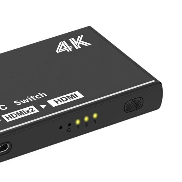 Onten 5601 ile Uyumlu Type-C+Hdmi to Hdmi 4K HD Video Çevirici Switcher - 3