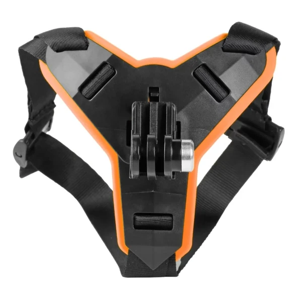 GoPro ile Uyumlu Aksiyon Kamera Kask Alt Çene Bağlantı Aparatı Pratik Turuncu