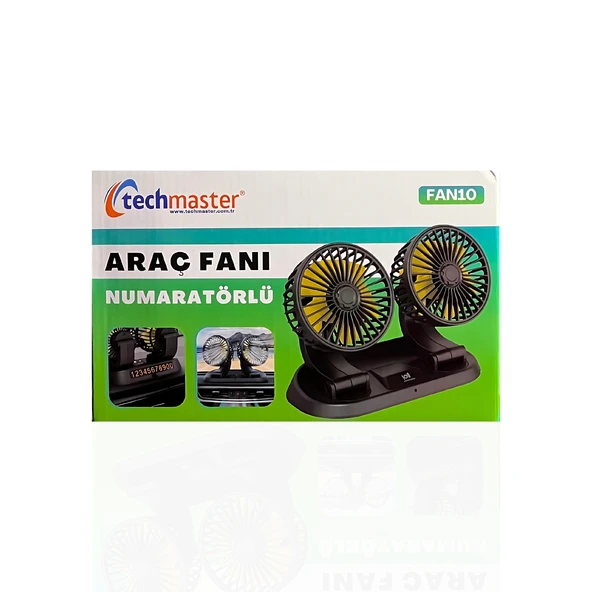 Araç Araba Otomobil Mini 2 li Vantilatör Fan Pervane Soğutucu 12V FAN10 - 8