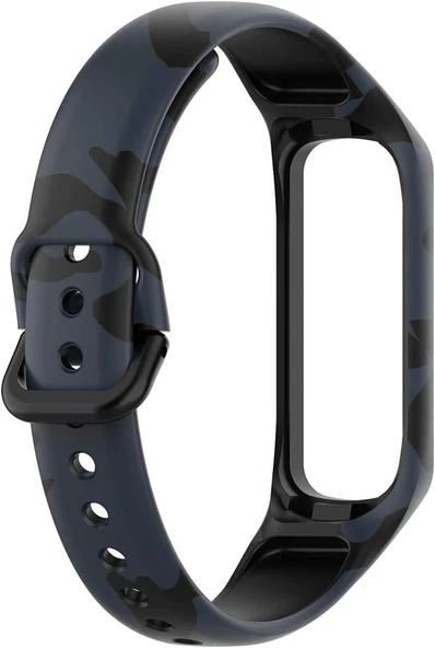 Samsung Galaxy Fit 2 R220 Uyumlu Kamuflaj Desenli Kordon Kayış - Resim 9