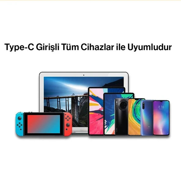 Type-C Usb 3.1 Usb 3.0 Usb 2.0 Hdmi PD 3.5m Giriş Çevirici Hub X5 - 5