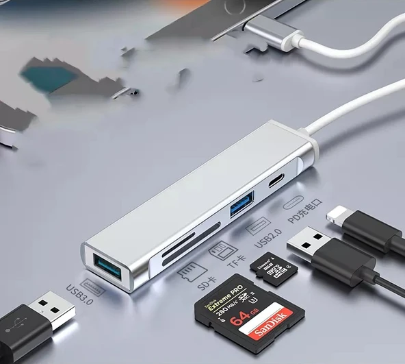iPhone Lightning ile Uyumlu Usb 3.0 Usb 2.0 Sd Tf Kart Okuyucu Çevirici S503 - 2