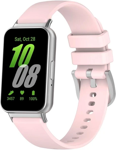 Samsung Galaxy Fit 3 R390 Uyumlu Silikon Kordon Kayış - Resim 5