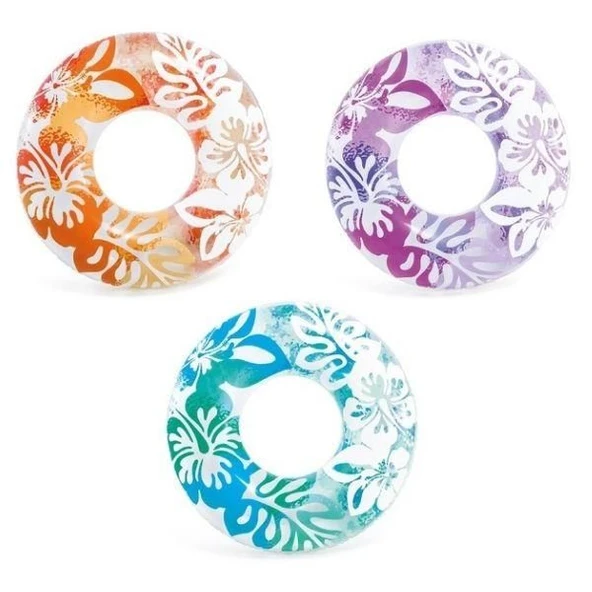İntex Çiçek Desenli Tutunmalı Simit 76 Cm - 59251 - 2