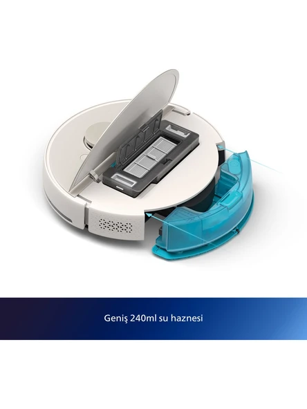 Philips HomeRun 7000 Serisi Aqua XU7000/02 Beyaz Gold Akıllı Robot Süpürge - 3