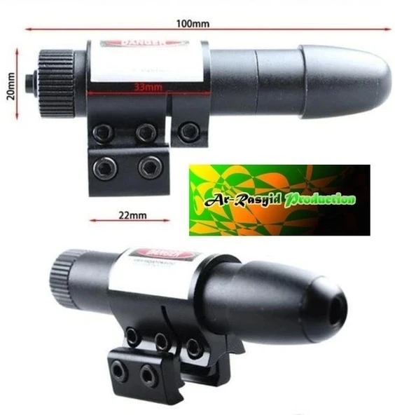Avcılar İçin  Ayarlanabilir Taktik Kırmızı Lazer Sight - 7