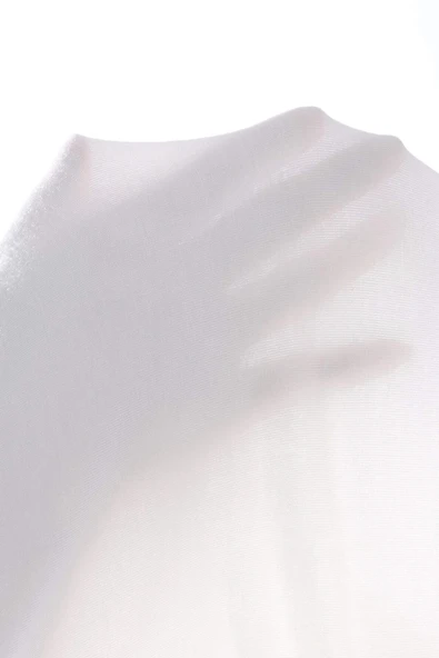 Kadın Beyaz Tek Omuz Cut Out Detaylı Crop Top Bluz - 6