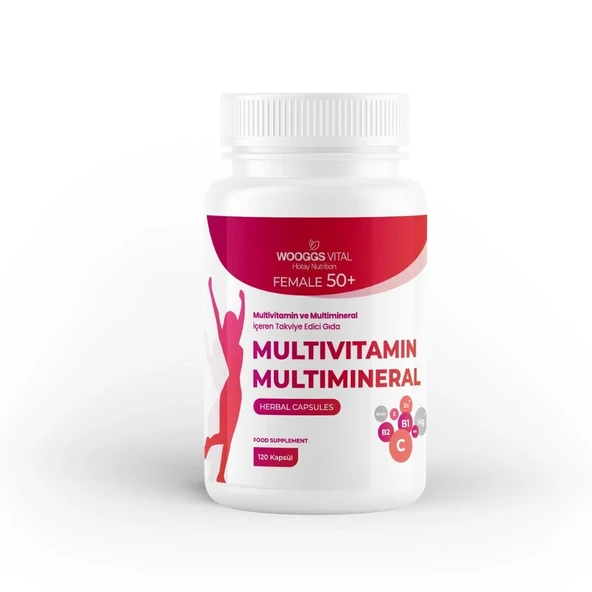 WOOGGS VITAL FEMALE 50+ MULTİVİTAMİN VE MULTİMİNERAL İTEG 120 KAPSÜL ürün görseli 1