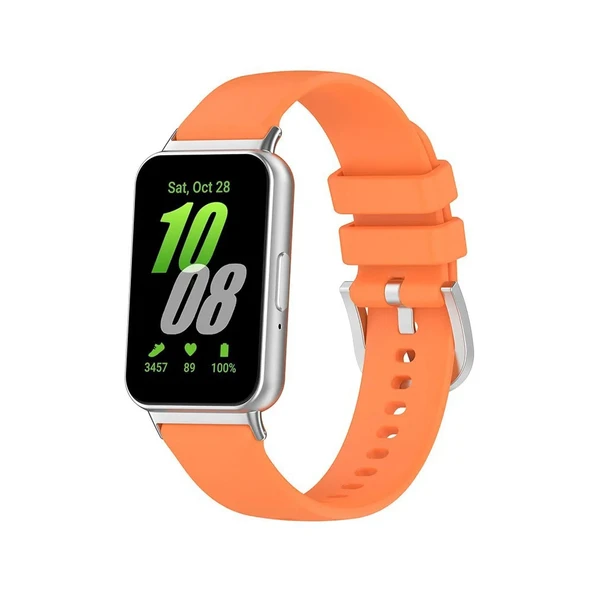 Samsung Galaxy Fit 3 R390 Uyumlu Silikon Kordon Kayış - Resim 11