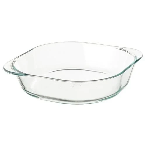 IKEA FOLJSAM Mutfak Fırın Tepsisi Servis Kabı Cam 24.5x24.5 cm