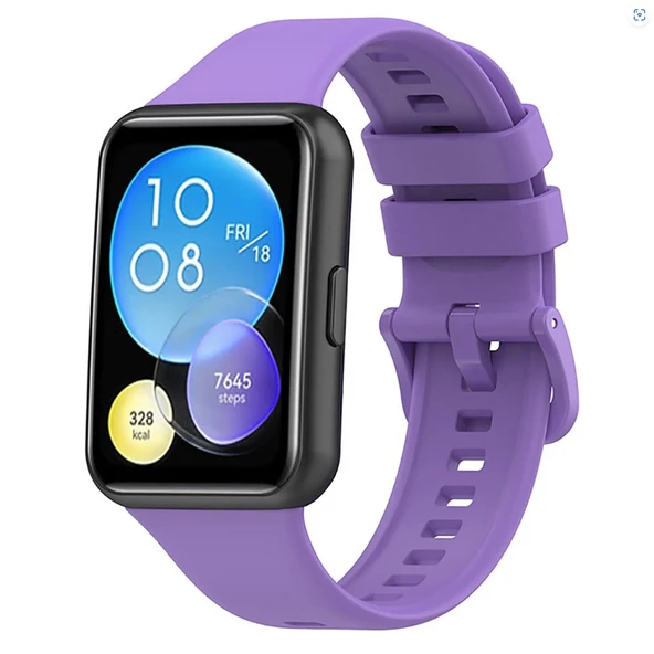 Huawei Watch Fit 2 Uyumlu Silikon Kordon Kayış - 2