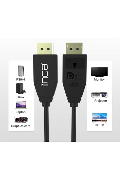 IDPD-40 Displayport to Displayport  2.1 16K @60Hz (15360x8460 ) 8k@120Hz  4K@240Hz 54 Gbps - 2