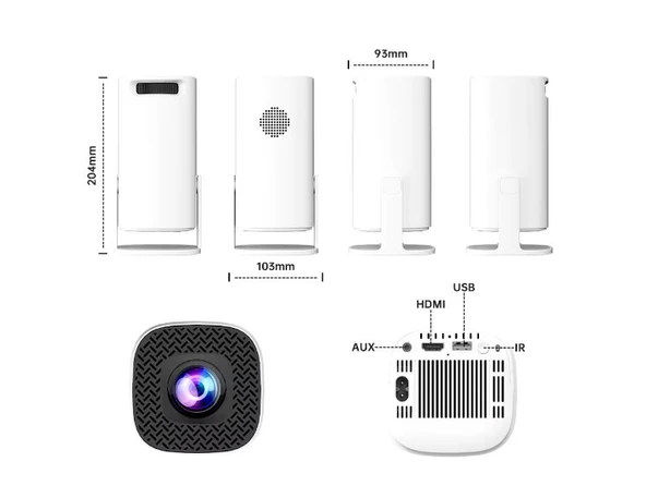 HCS350 Projeksiyon Retro Video Oyunu Konsolu + Android Tv Android 11.0 TV Projeksiyon - 10