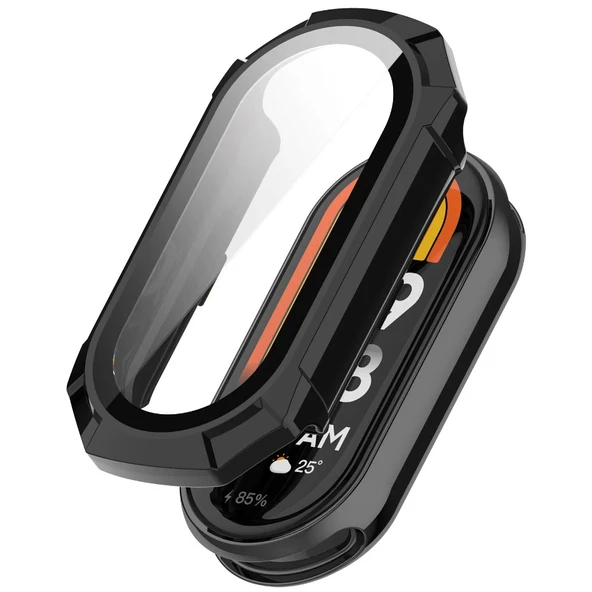 Xiaomi Mi band 8 Mi Band 9 Uyumlu Rubber 360° Ekran Kasa Koruyucu Kapak Kılıf - 2
