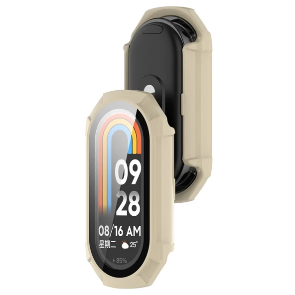 Xiaomi Mi band 8 Mi Band 9 Uyumlu Rubber 360° Ekran Kasa Koruyucu Kapak Kılıf - 9