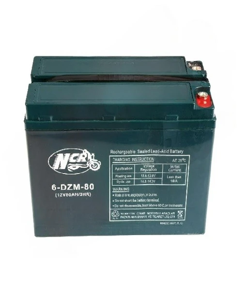 NCR 12V 80AH JEL AKÜ İKLİ PAKET EBATLAR:  223x121x174mm - 2