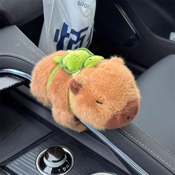Sevimli Oturan Kapibara Capybara Bileklik Dekoratif Araba Aksesuarı Peluş Oyuncak 17 CM - 6