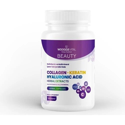WOOGGS VITAL MULTİVİTAMİN VE MULTİMİNERAL BEAUTY (SKIN HAIR NAILS) 120 KAPSÜL ürün görseli 1