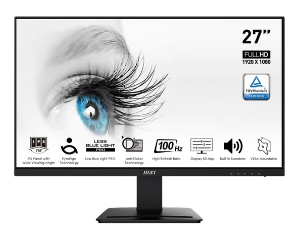 27 MSI PRO MP273A FHD 1MS 100HZ FLAT IPS